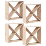  Stalak za vino 4 pcs Prirodna 62 x 25 x 62 cm | shoptok.hr