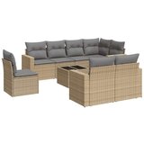  9-dijelni set vrtnih sofa s jastucima bež od poliratana | shoptok.hr