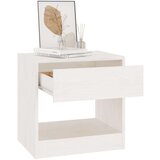 vidaXL Nočna omarica bela 40x31x40 cm trdna borovina | Shoptok.si