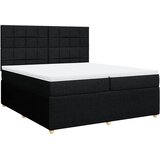  Krevet s oprugama i madracem crni 200x200 cm od tkanine | shoptok.hr