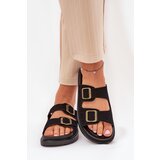 Boto Women's Sandals With Buckles On Cork Sole Black Sercele | shoptok.hr