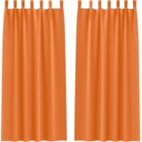 vidaXL Zavese z zavesami 2 pcs Svetlo oranžna 260 x 140 cm Poliester | Shoptok.si