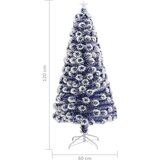 Umjetno božićno drvce LED bijelo-plavo 120 cm optička vlakna | shoptok.hr