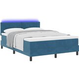  LED Box Spring Krevet Tamno plava 140 x 200 cm Baršun | shoptok.hr