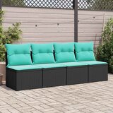  2-dijelni set vrtnih sofa s jastucima crni od poliratana bagrem | shoptok.hr