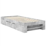  Krevetna konstrukcija s uzglavljem Betonski sivi 100 x 200 m | shoptok.hr
