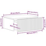  Stenski nočni omarici 2 pcs Sonoma hrast 49 x 34,5 x 20 cm, (5000209829) | Shoptok.si