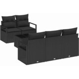  Set sofe 6 kom. 5-Broj sjedala Crna poliratan | shoptok.hr
