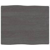 vidaXL Stolna ploča tamnosiva 60x50x4 cm obrađena masivna hrastovina Cijene