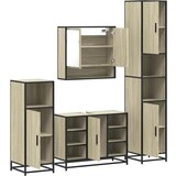 vidaXL 4-dijelni set kupaonskog namještaja boja hrasta sonome drveni | shoptok.hr
