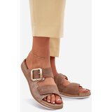 Inblu Womens Sandals With Buckle And Velcro Brown | shoptok.hr