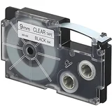 Kompatibilna traka za Casio XR - 9X – 9mm x 8m - Crna Tisak / Transparentna podloga KP36494