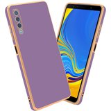 Cadorabo Ohišje, združljiv s Samsungom v sijajnem vijoličnem - zlati - zaščitni pokrov iz fleksibilnega silikona TPU in z zaščito pred kamero, (20593783) | Shoptok.si