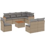  9-dijelni set vrtnih sofa s jastucima bež od poliratana | shoptok.hr