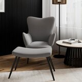 Bessagi Home Počivalnik Aurora, Siva, S Taburejem | Shoptok.si