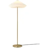 745050 - Stojeća lampa PARIS 1xE27/40W/230V mesing/bela/hrast
