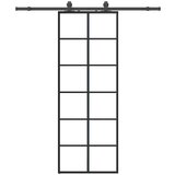  drsna vrata z opremo črna 76x205 cm esg steklo | Shoptok.si