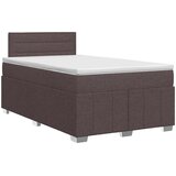  Boxspring krevet s madracem Tamno smeđa 120 x 190 cm Tkanina - Tamno smeđa 120 x 190 cm Dizajn linija | shoptok.hr