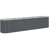  Vrtna sadilica od pocinčanog čelika 400 x 80 x 81 cm siva | Eponuda.ba