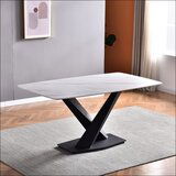 Olimp Sport Trpezarijski sto Siry Bela keramicka ploca/Crne noge | ePonuda.com