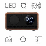 Manta budilica FM, BT, QI punj, veliki zaslon, microSD, baterija, crni RDI912B | shoptok.hr