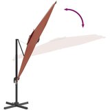  Konzolni suncobran s aluminijskim stupom terakota 400 x 300 cm | shoptok.hr