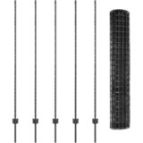 Euro ograda s postom 10 x 1,6 m Čelik premazan PVC-om Siva | shoptok.hr