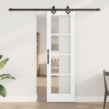 vidaXL klizna vrata s kompletnim priborom 'ORKDAL'bijela čvrsta drva & staklo, unutarnja vrata s staklom 'ORKDAL'bijela 61x198,5x4 cm Cijene