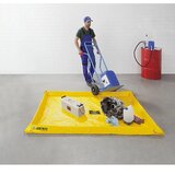 Justrite Univerzalna zložljiva kadica, prilagodljiva, zunanja višina 102 mm, prestrezna prostornina 151 l, teža 4 kg | Shoptok.si