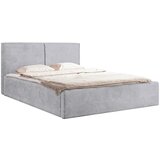 MID.YOU OBLAZINJENA POSTELJA 140 cm x 200 cm , les, tekstil, leseni material svetlo siva | Shoptok.si