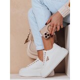 DStreet Sneakersy damskie na platformie SNIKPIK białe | Shoptok.si