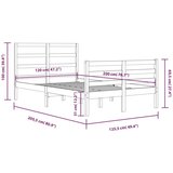  Za krevet od masivne borovine bijeli 120 x 200 cm | shoptok.hr