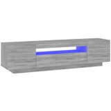 Maison Chic TV omarica - TV stojalo - Televizijska omarica z LED lučkami siva sonoma 160x35x40 cm, (21700053) Cene
