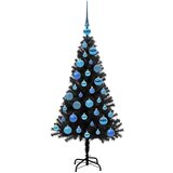 vidaXL Božično drevo med 150 LED z stojalom Črna 120 cm PVC | Shoptok.si