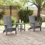  Sklopivi Adirondack stolci 2 komada Svjetlosivi 74.5x80.5x90 cm HDPE | shoptok.hr