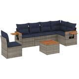 vidaXL 7-dijelni set vrtnih sofa od poliratana s jastucima sivi | shoptok.hr