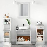  Set namještaja za kupaonicu s ladicama 4 pcs Antič White | shoptok.hr