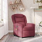 vidaXL Masažni naslonjač od tkanine crvena boja vina | shoptok.hr