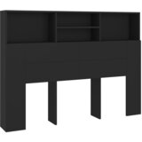 Maison Chic vzglavna omarica - nočna omarica - posteljna omarica črna 140x19x103,5 cm, (21705241) Cene
