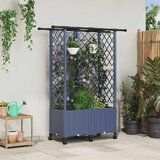 Povišeni krevet s mrežom i krovom Siva 124 x 40 x 142 cm PP | shoptok.hr