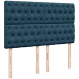  s oprugama i madracem plavi 140x200 cm baršunasti | shoptok.hr
