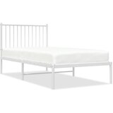 Metalni okvir za krevet s uzglavljem bijeli 90 x 190 cm | shoptok.hr