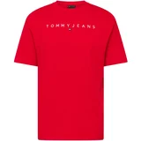 Tommy Jeans Majica rdeča / črna / bela