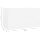 Ormarić za umivaonik bijeli 80 x 38,5 x 45 cm konstruirano drvo | shoptok.hr