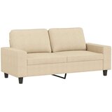 vidaXL Kavč dvosed krem 140 cm blago | Shoptok.si