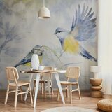  Foto tapeta - Watercolor Tit - First Variant 343x256 Samoljepljiva | shoptok.hr
