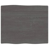 vidaXL Mizna plošča temno siva 60x50x2 cm obdelana trdna hrastovina | Shoptok.si