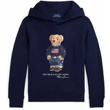 Polo Ralph Lauren Otroški pulover mornarsko modra barva, s kapuco, 323920645003