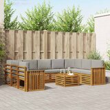  Set vanjskih sofa 10 kom. Prirodna i svjetlosiva | shoptok.hr