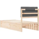  Krevetni okvir s tapiciranim uzglavljem Tamno siva 75 x 190 cm | shoptok.hr